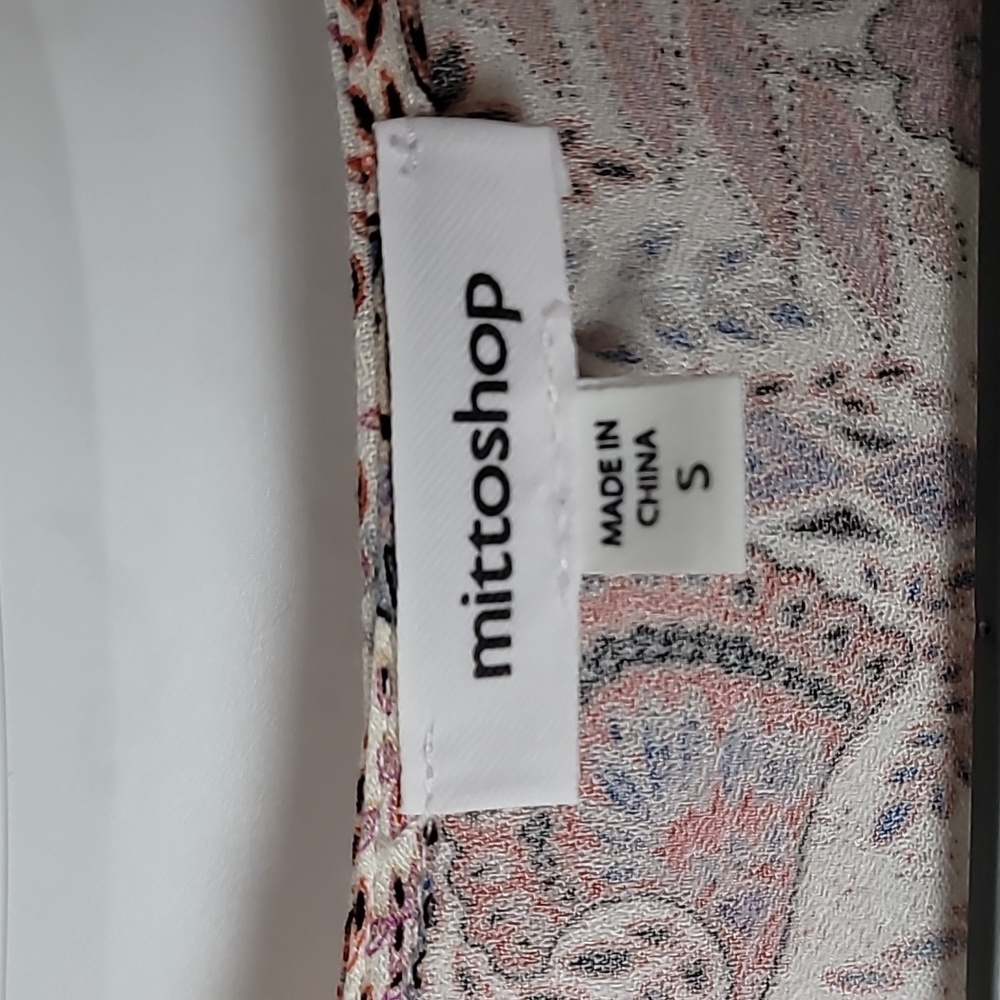 Boho Mittoshop Paisley & Floral Dress ~ V-neck ~ Flowy ~ Mauve ~ Cowgirl core - Picture 9 of 17